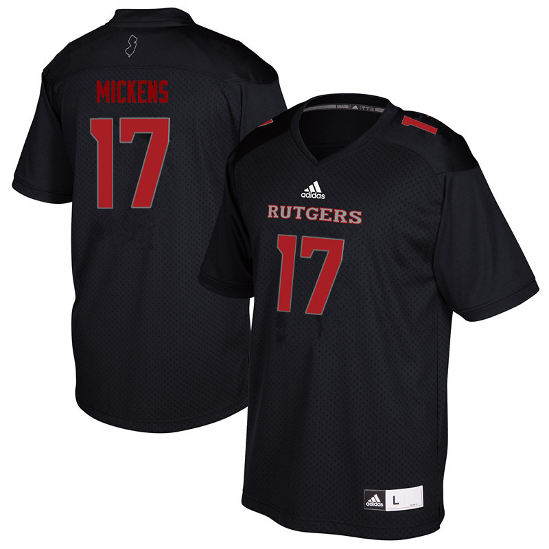 Men #17 Zamir Mickens Rutgers Scarlet Knights College Football Jerseys Sale-Black